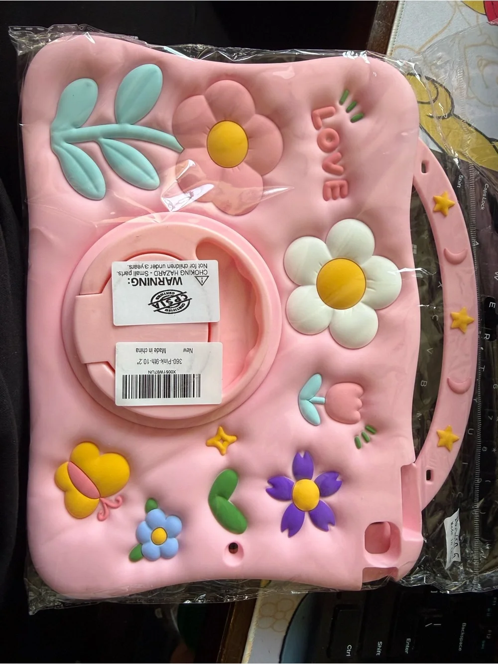 for iPad 9th/8th/7th Generation Case 10.2 Inch Kids Girls Cute Flower Soft Sili